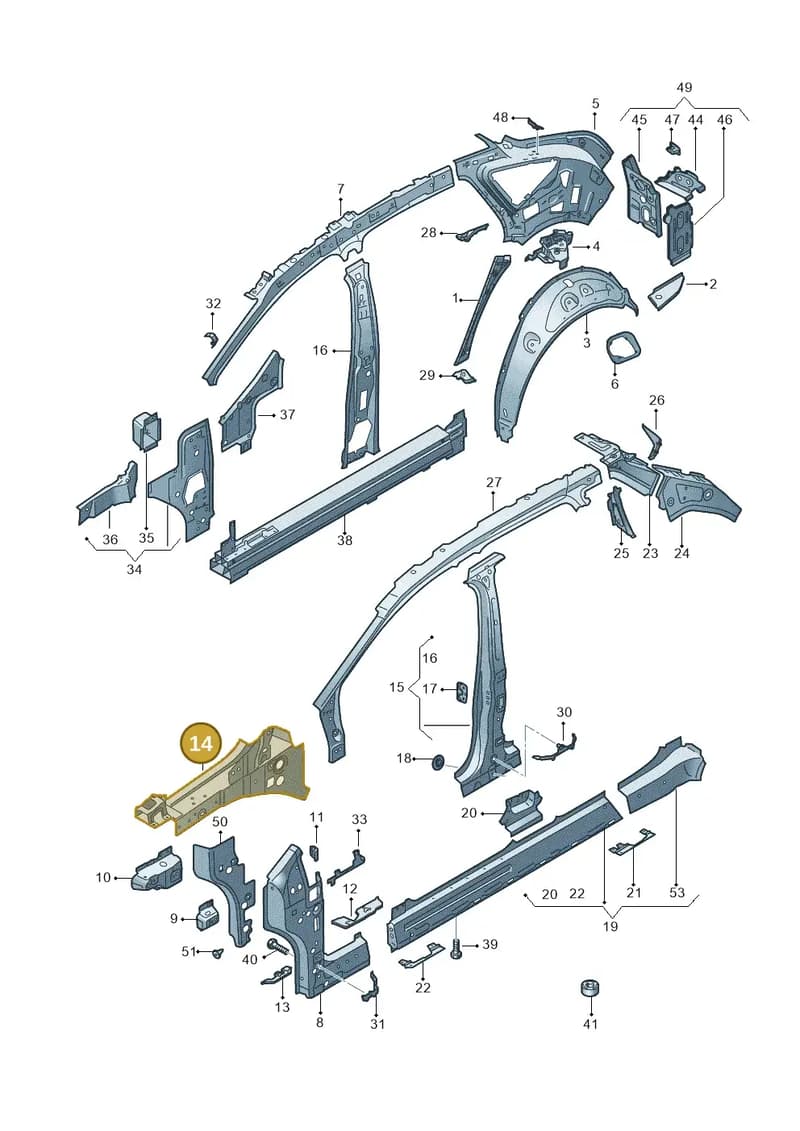 89A810136 — Audi Q4 Sportback (2021-2025) diagram 89a809010, position 14