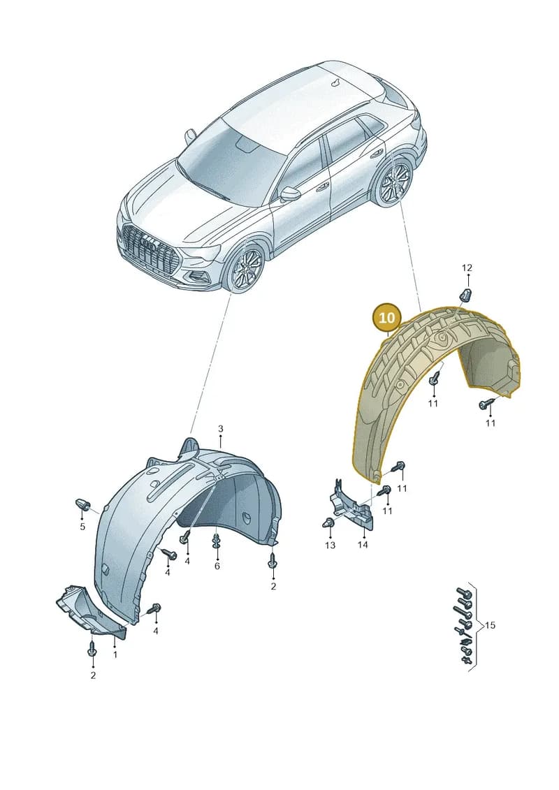 89A810171B — Audi Q4 Sportback (2021-2025) diagram 89a821500, position 10
