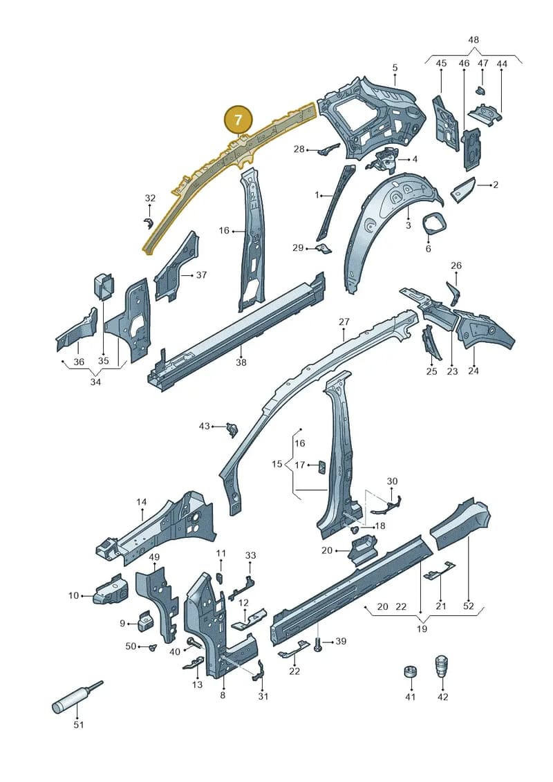89A810179 — Audi Q4 Sportback (2021-2025) diagram 89a809000, position 7