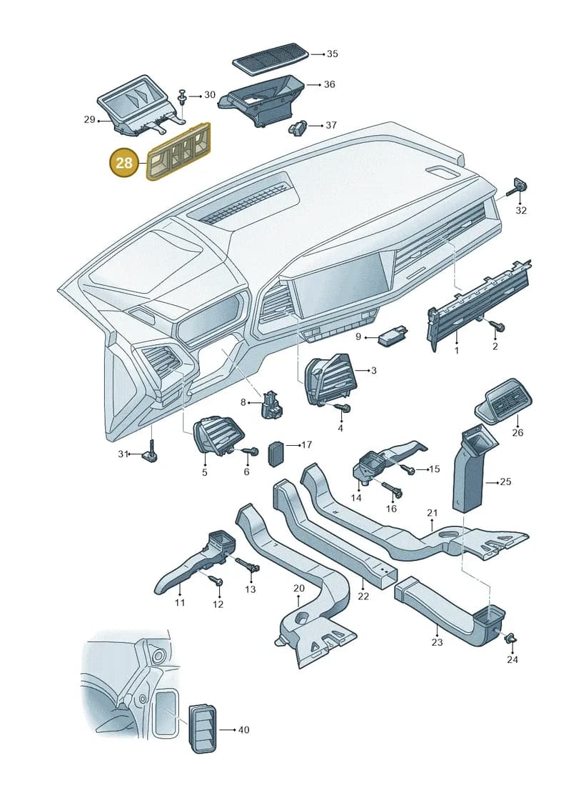 89A819081 — Audi Q4 Sportback (2021-2025) diagram 89a819100, position 28
