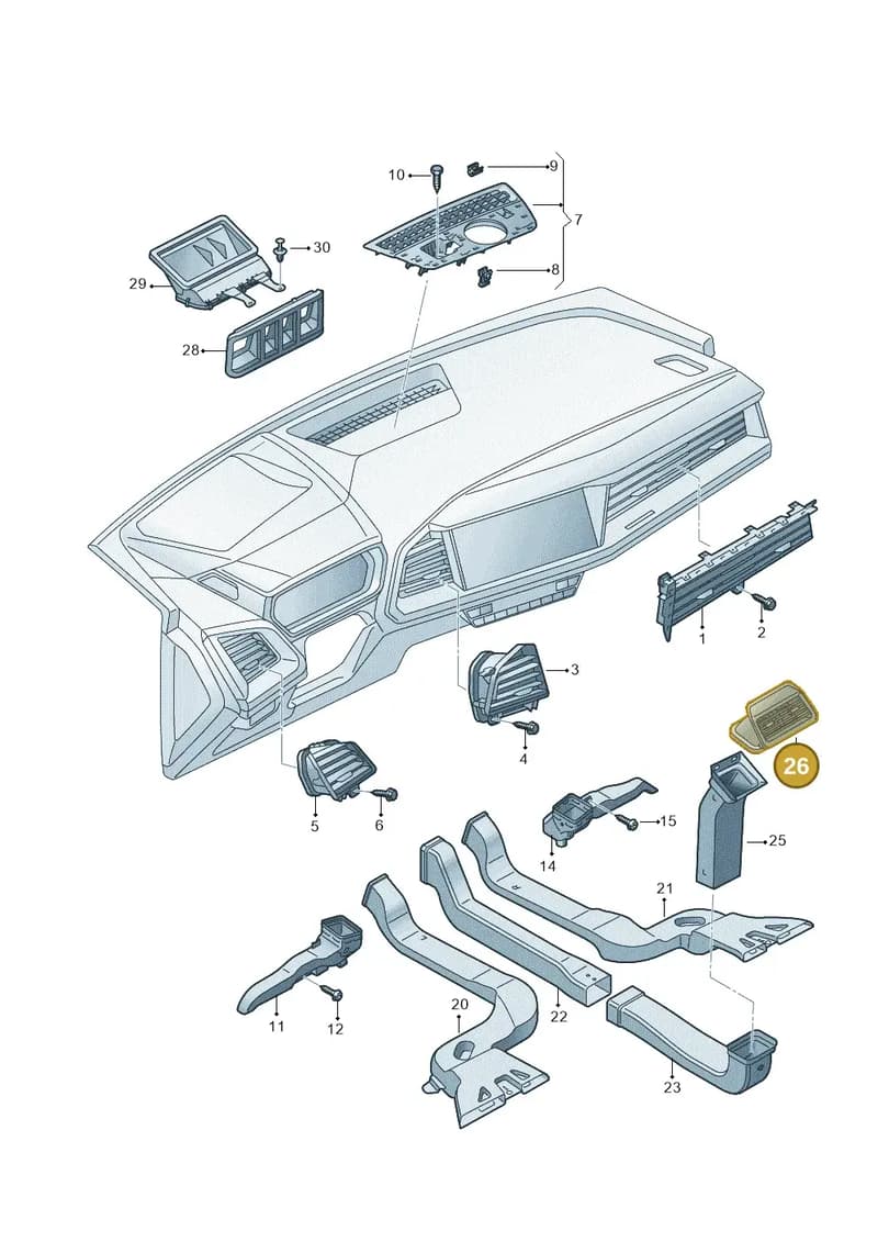 89A8192034PK — Audi Q4 Sportback (2021-2025) diagram 89a857110, position 26