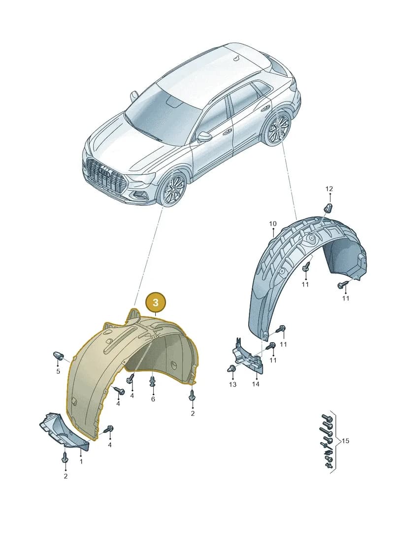 89A821171B — Audi Q4 Sportback (2021-2025) diagram 89a821500, position 3