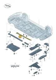 89A825212 Audi Underbody Trim