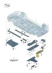 89A825213B Audi Underbody Trim