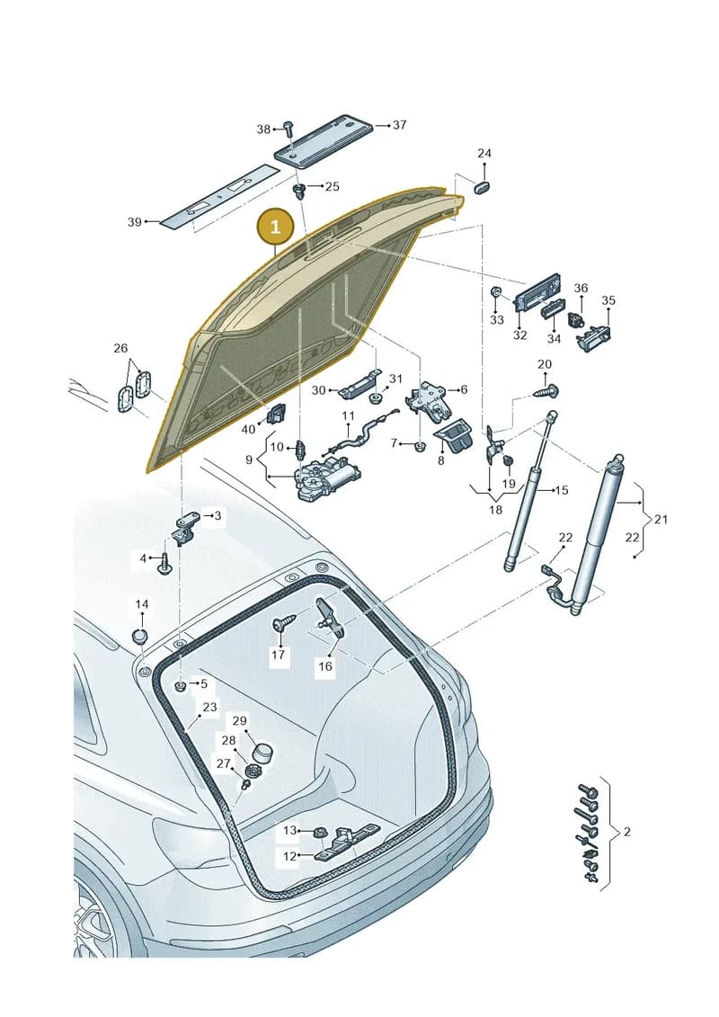 89A827025 — Audi Q4 Sportback (2021-2025) diagram 89a827000, position 1