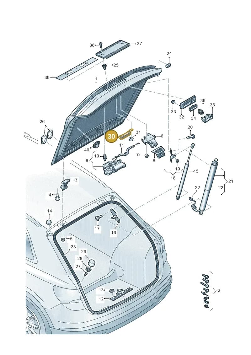 89A827242C — Audi Q4 Sportback (2021-2025) diagram 89a827000, position 30
