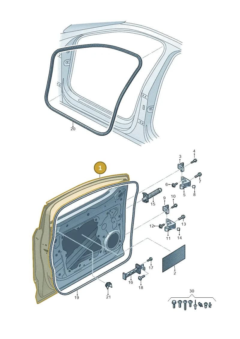 89A831051 — Audi Q4 Sportback (2021-2025) diagram 89a831010, position 1