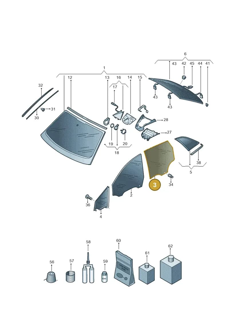 89A845025B — Audi Q4 Sportback (2021-2025) diagram 89a845000, position 3