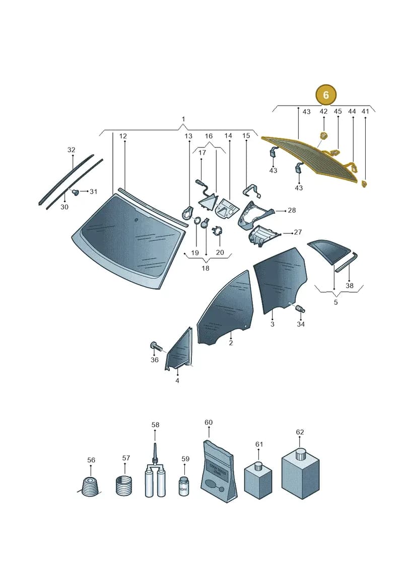 89A845501DNVB — Audi Q4 Sportback (2021-2025) diagram 89a845000, position 6