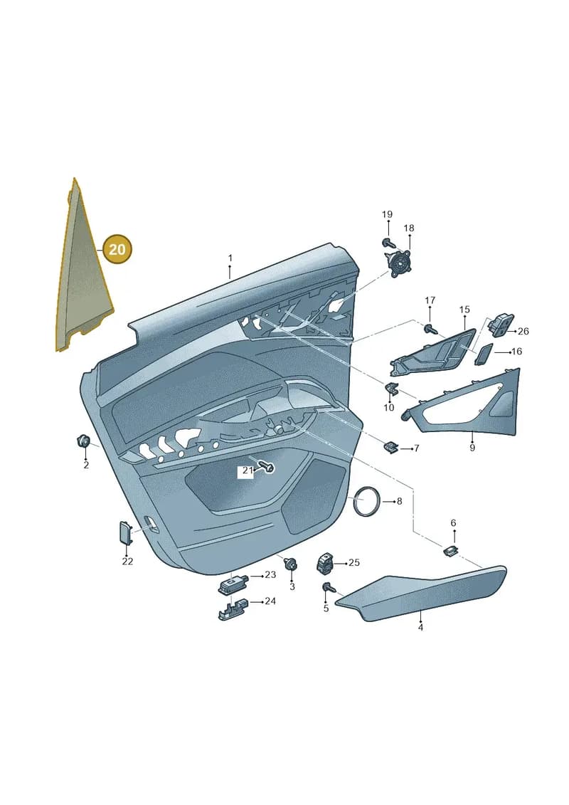 89A8575704PK — Audi Q4 Sportback (2021-2025) diagram 89a867400, position 20