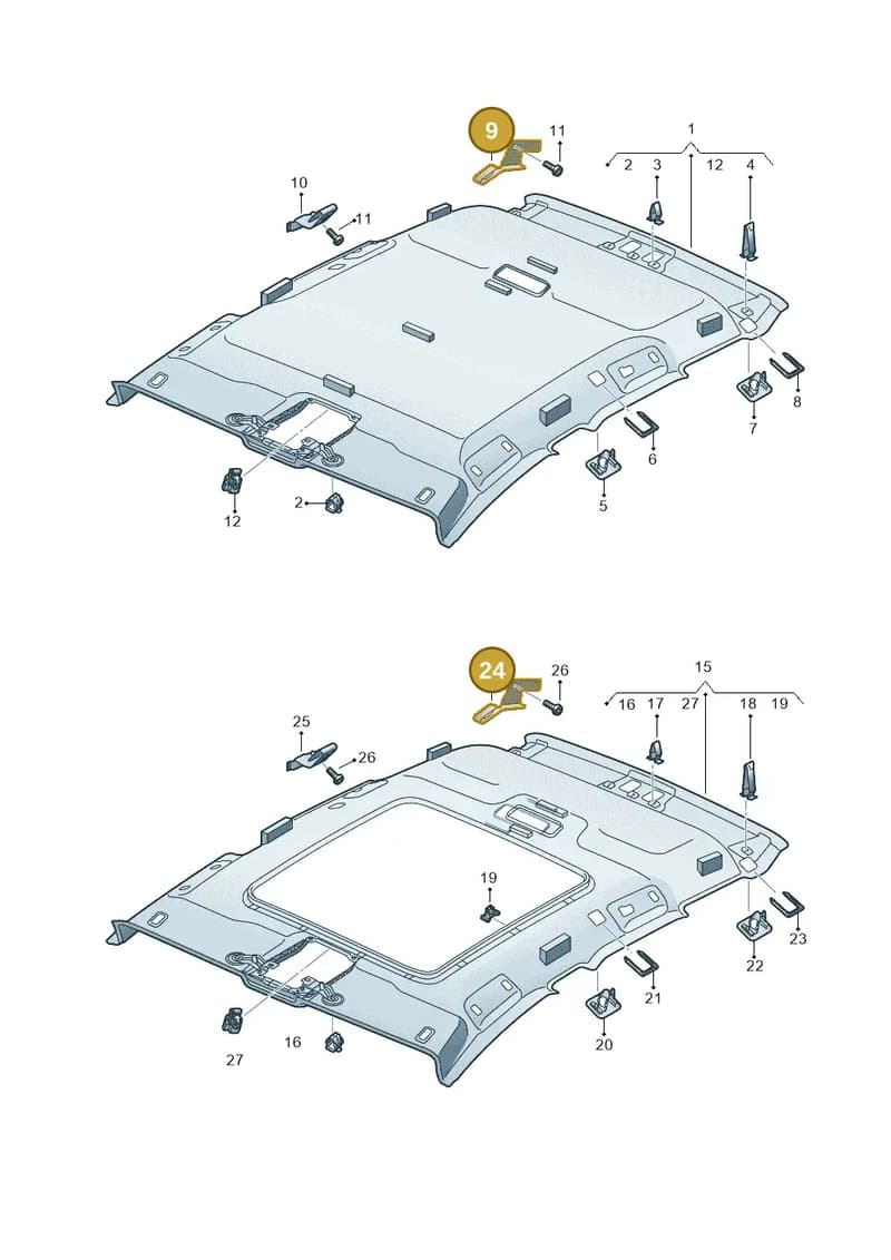 89A861736A — Audi Q4 Sportback (2021-2025) diagram 89a867550, position 9+24