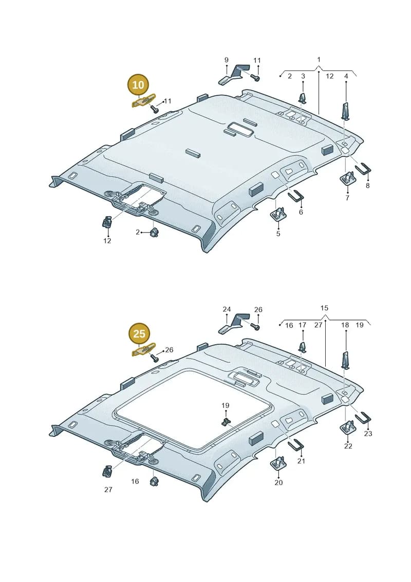 89A861736 — Audi Q4 Sportback (2021-2025) diagram 89a867550, position 10+25