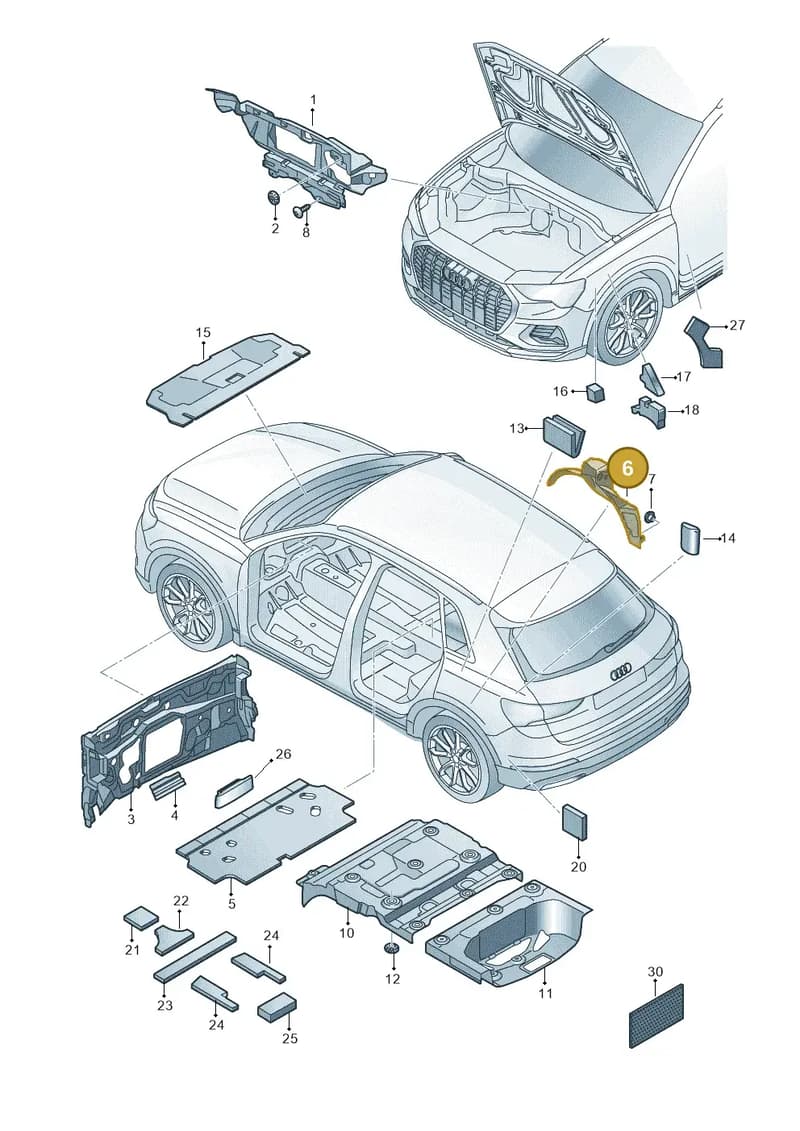 89A863895A — Audi Q4 Sportback (2021-2025) diagram 89a863200, position 6