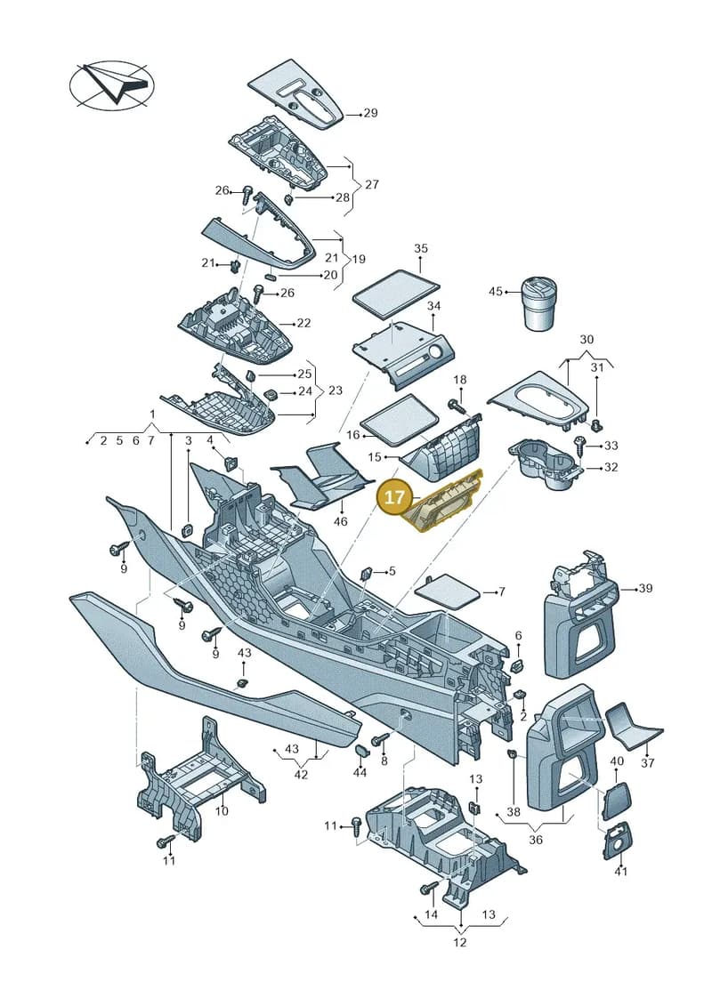 89A864132A6PS — Audi Q4 Sportback (2021-2025) diagram 89a863500, position 17