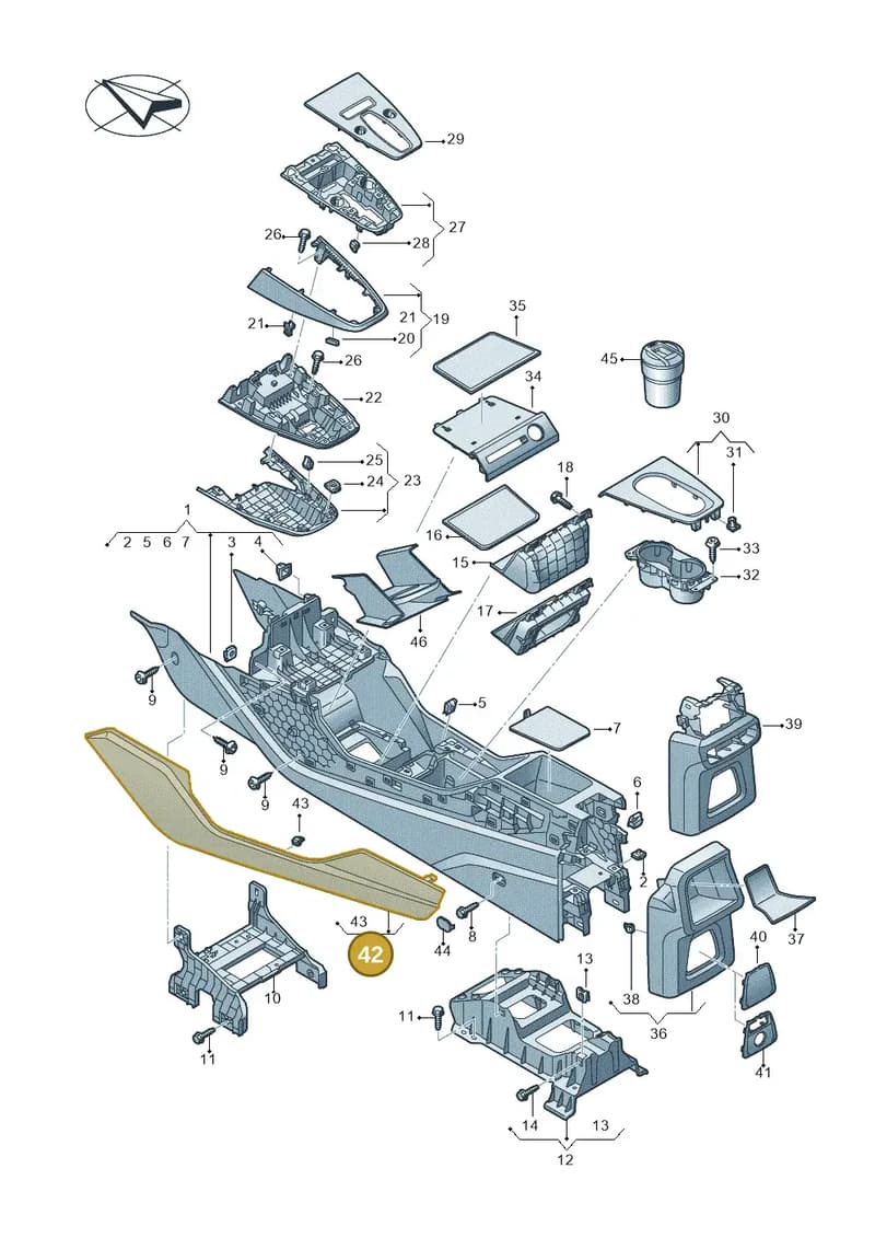 89A8642024PK — Audi Q4 Sportback (2021-2025) diagram 89a863500, position 42