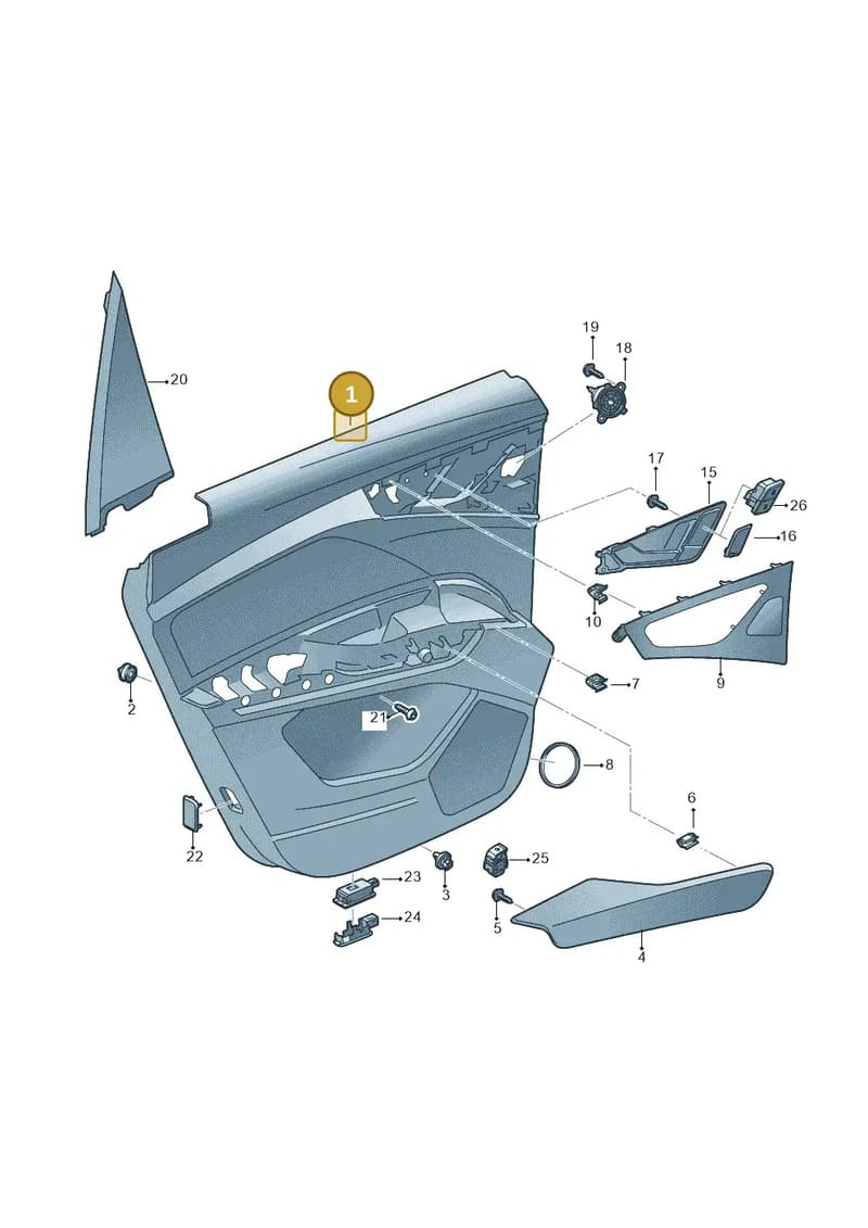 89A867308JT29 — Audi Q4 Sportback (2021-2025) diagram 89a867400, position 1