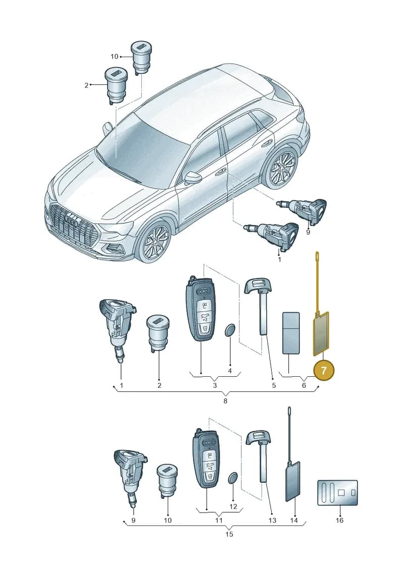 89A898374CNOP — Audi Q4 Sportback (2021-2025) diagram 89a837010, position 7