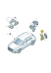 89A907461 Audi Retainer for Control Unit