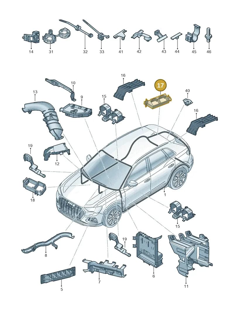 89A907717 — Audi Q4 Sportback (2021-2025) diagram 89a971800, position 17