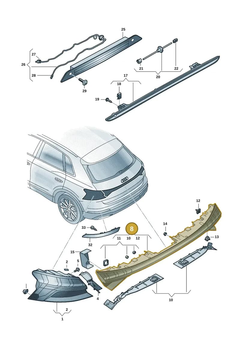 89A945095C — Audi Q4 Sportback (2021-2025) diagram 89a945000, position 8