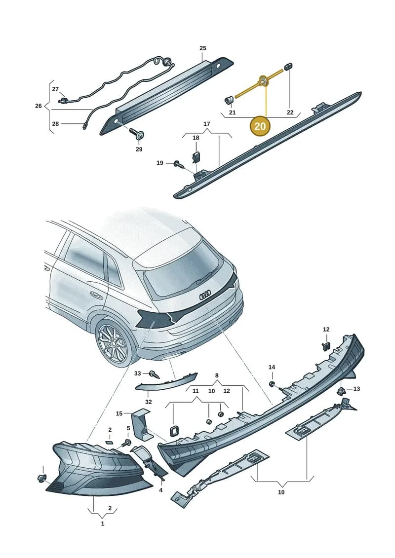 89A971170 — Audi Q4 Sportback (2021-2025) diagram 89a945000, position 20