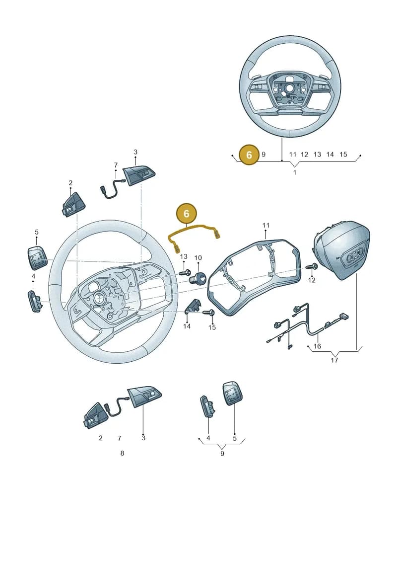 89A971589 — Audi Q6 e-tron (2023-2025) diagram 89a419000, position 6