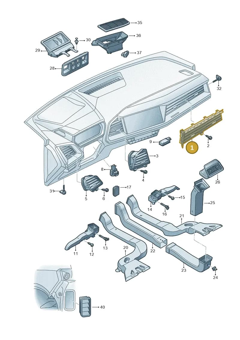 89B820951A4PK — Audi Q4 Sportback (2021-2025) diagram 89a819100, position 1