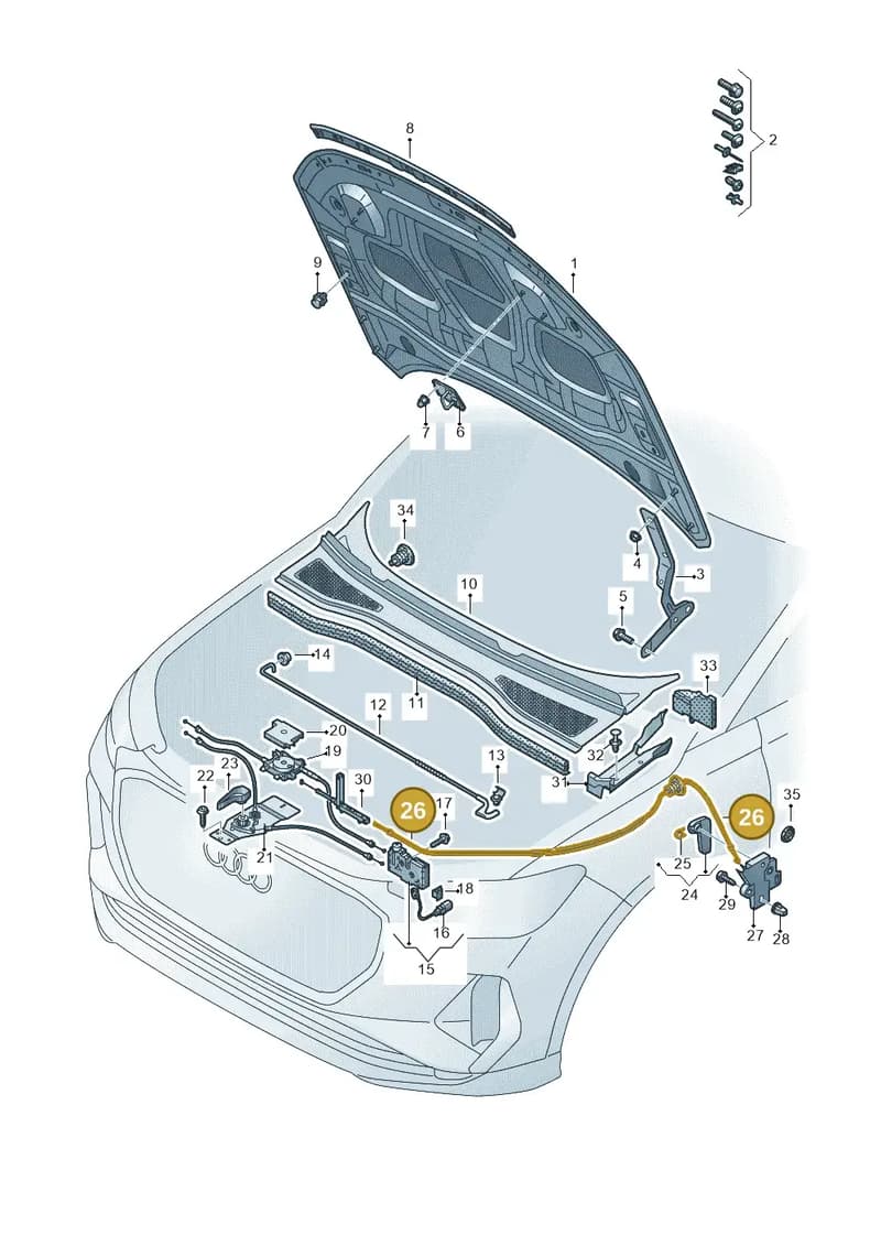 89B823535A — Audi Q4 Sportback (2021-2025) diagram 89a823000, position 26