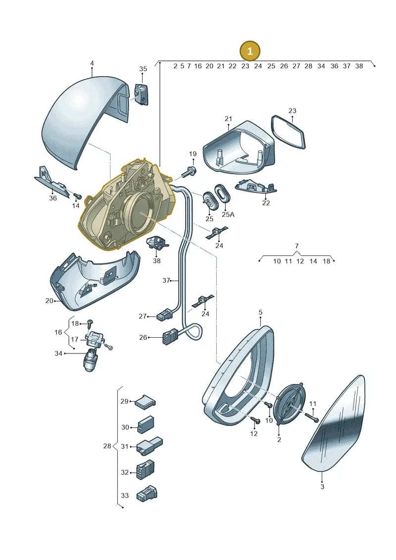 89B857409M9B9 — Audi Q4 Sportback (2021-2025) diagram 89a857400, position 1