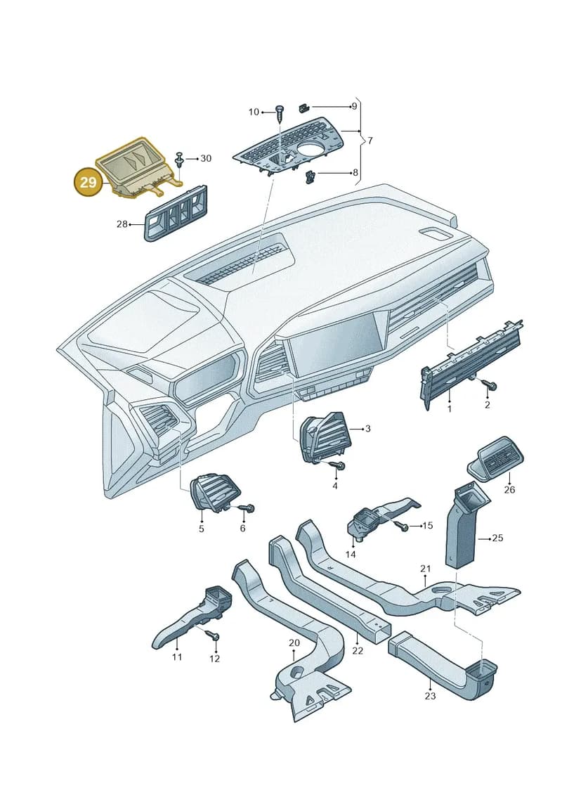 89B858431 — Audi Q4 Sportback (2021-2025) diagram 89a857110, position 29