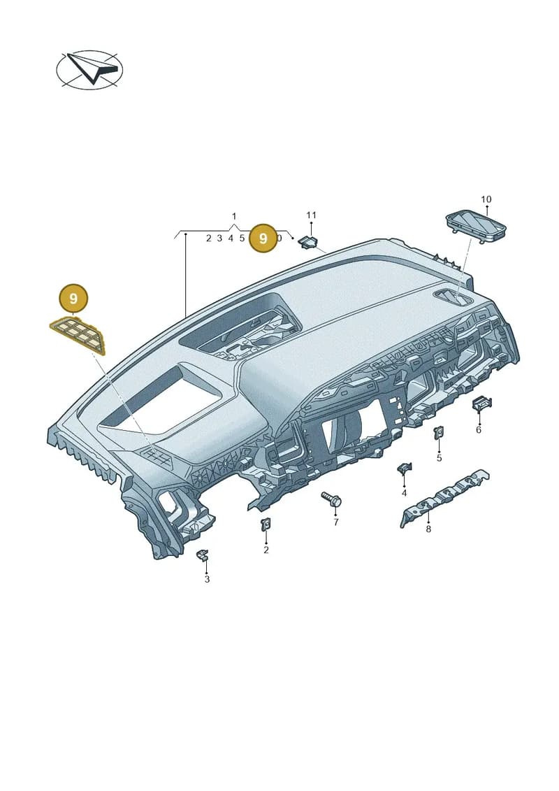 89C8197944PK — Audi Q4 Sportback (2021-2025) diagram 89a857100, position 9