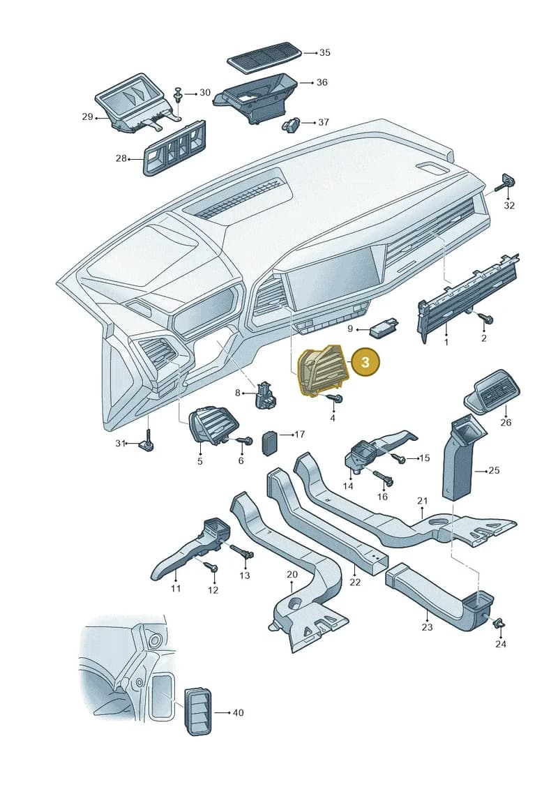 89C820902A4PK — Audi Q4 Sportback (2021-2025) diagram 89a819100, position 3