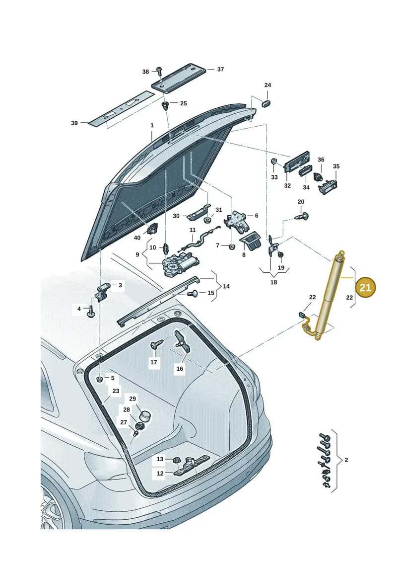 89E827851B — Audi Q4 Sportback (2021-2025) diagram 89a827010, position 21