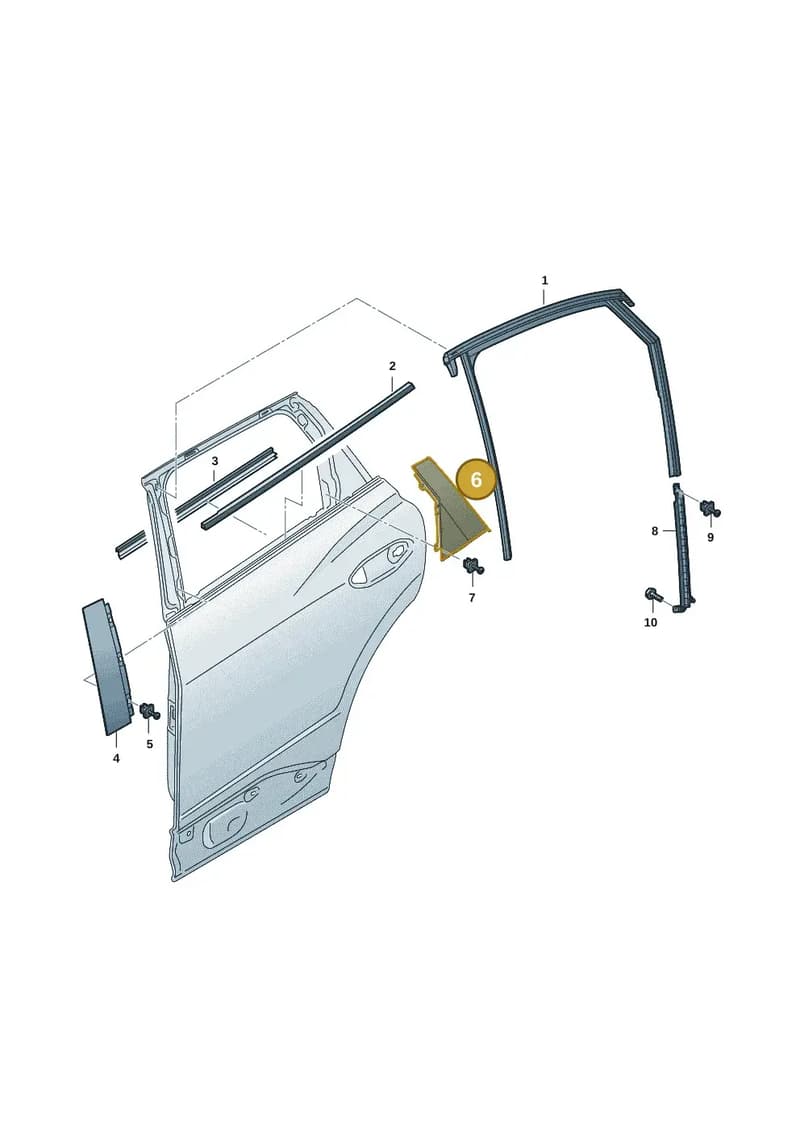 89E839903A — Audi Q4 Sportback (2021-2025) diagram 89a839040, position 6