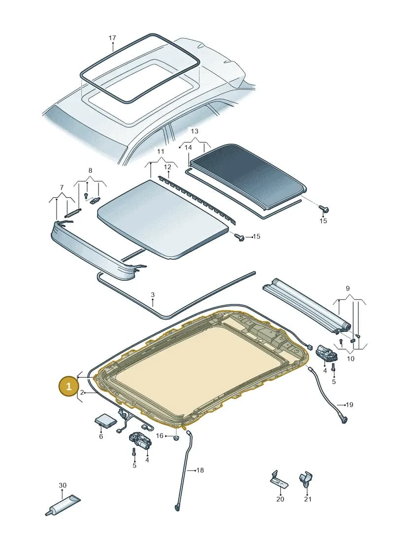 89E877049A — Audi Q4 Sportback (2021-2025) diagram 89a877000, position 1