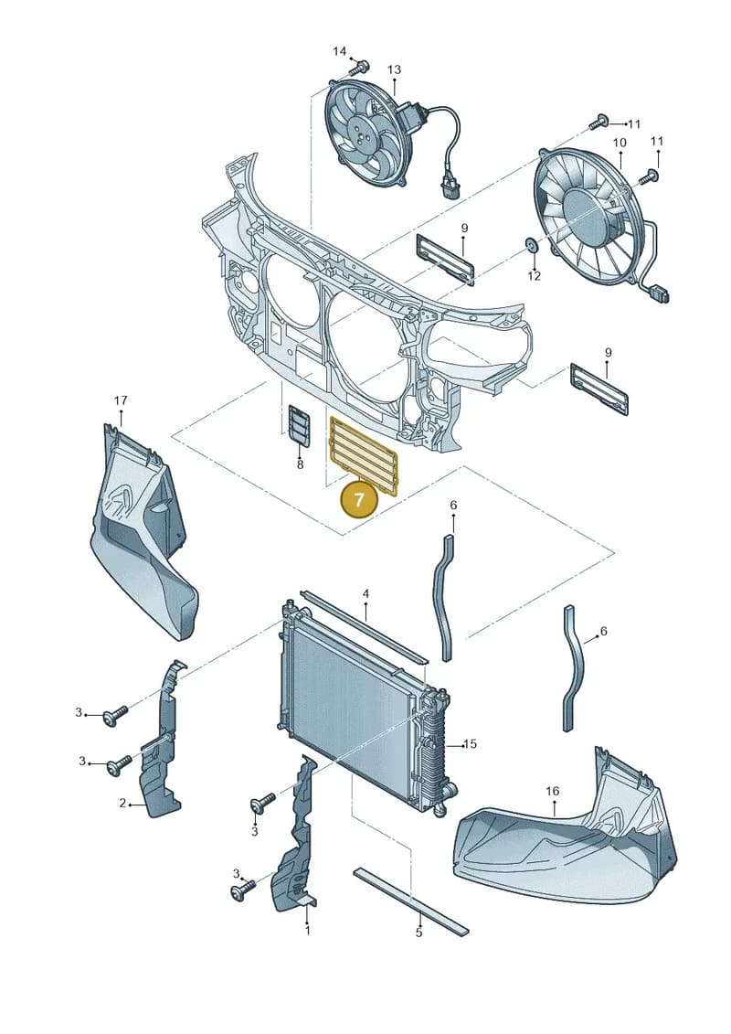 8A0121223A — Audi RS4 Cabrio qu.    08> (2007-) diagram 473121900, position 7