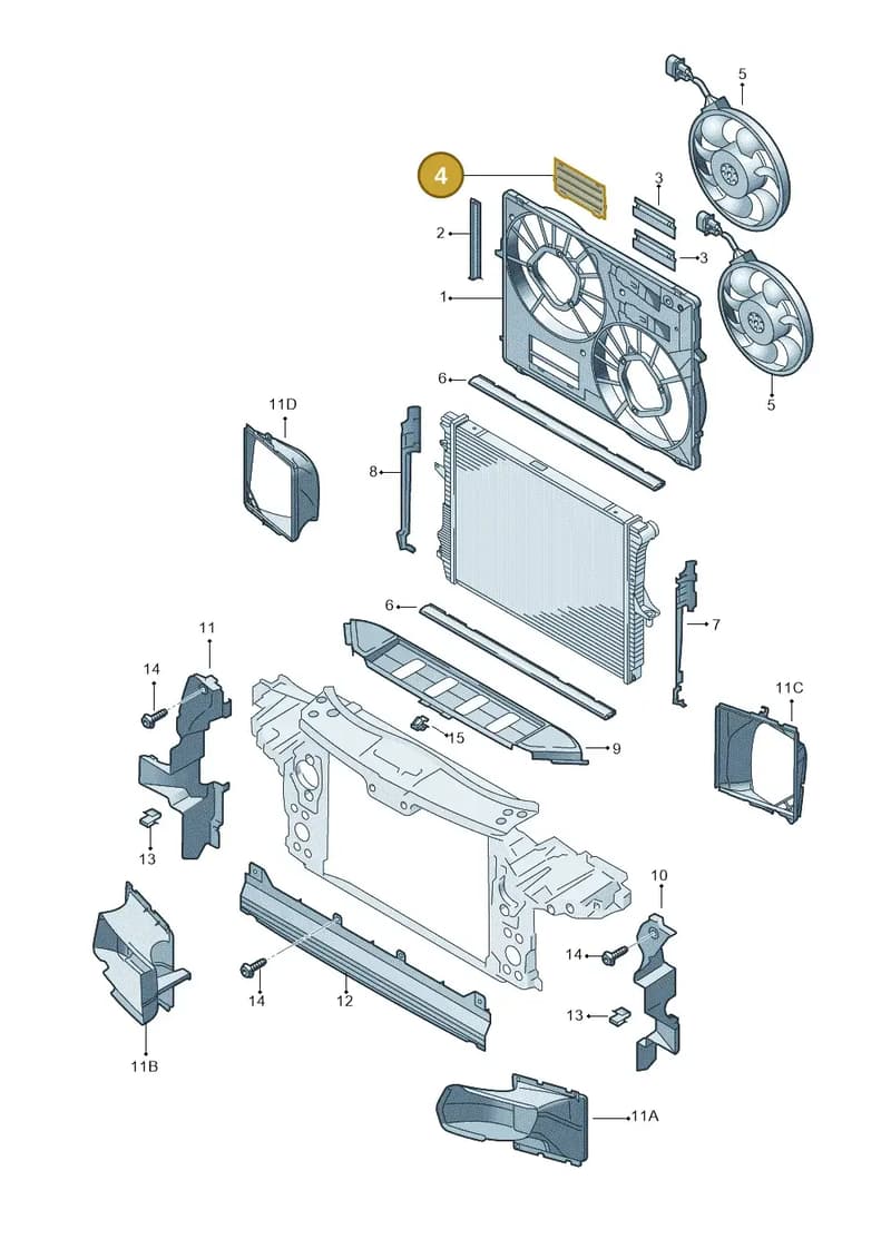 8A0121223A — Audi Q7 qu. 3.0 TDI (2009-2015) diagram 675121910, position 4