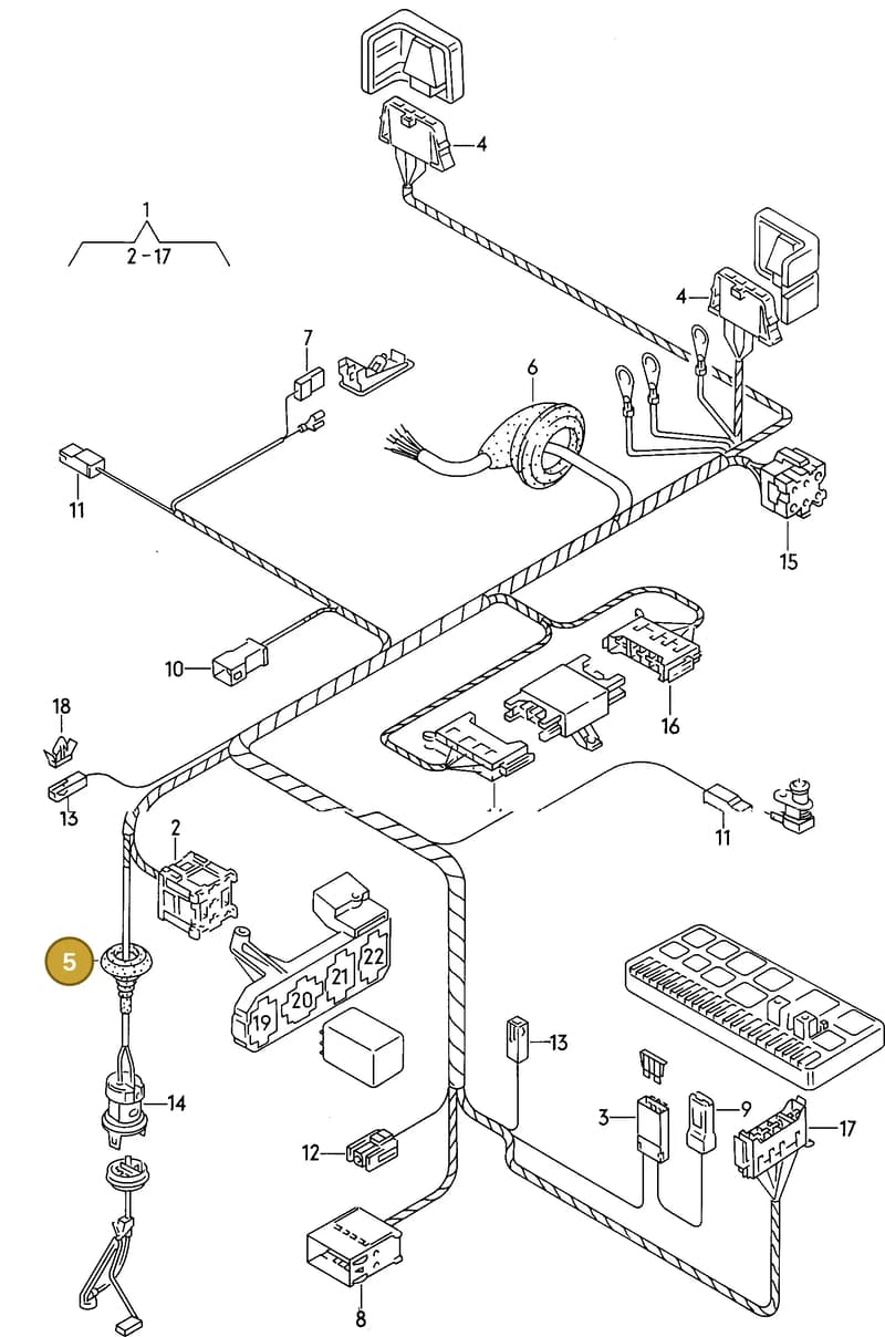 8A0971908 — Audi 90 qu.            95 (1994-1995) diagram 123972820, position 5
