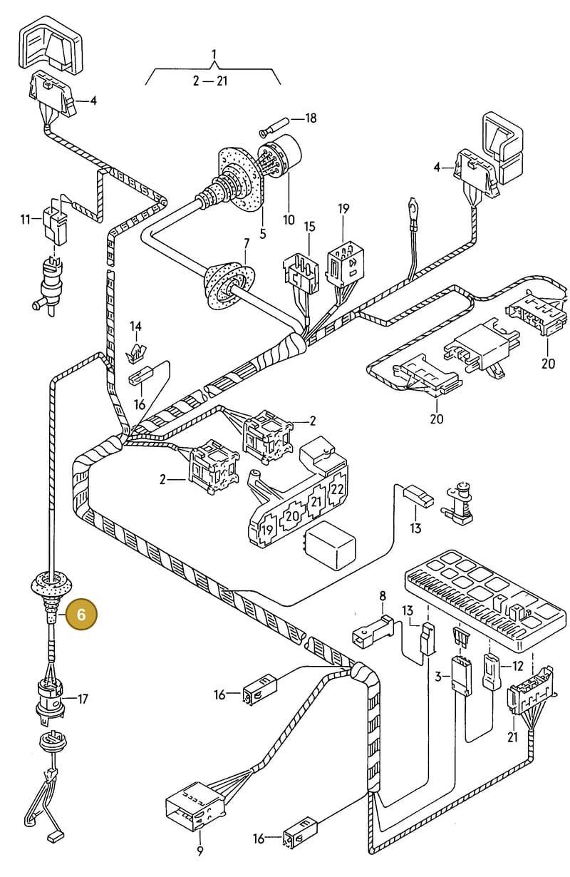 8A0971908 — Audi 80 Av.Rs2 qu. (1994-1995) diagram 123972900, position 6