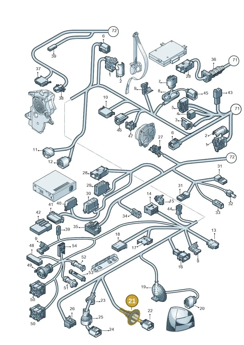 8A0971908 — Audi A3/S3/quattro (2005-2007) diagram 412971830, position 21