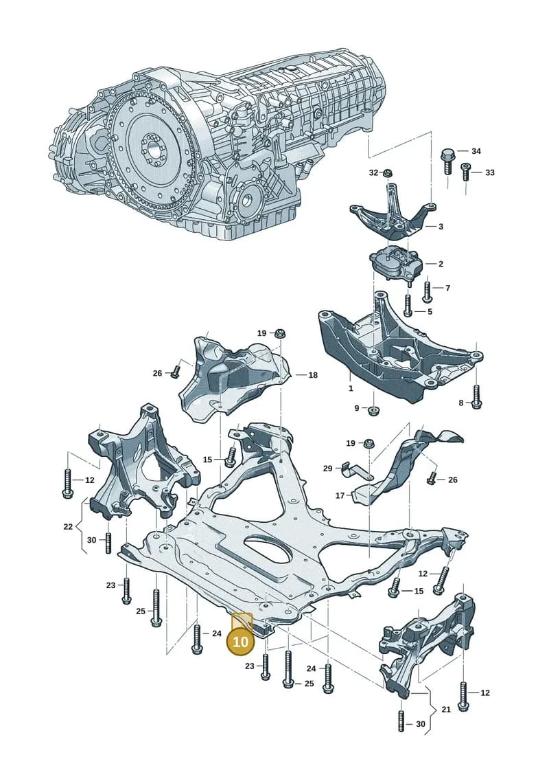 8B1399347C — Audi A5 Limousine (2024-2025) diagram 8wk399100, position 10
