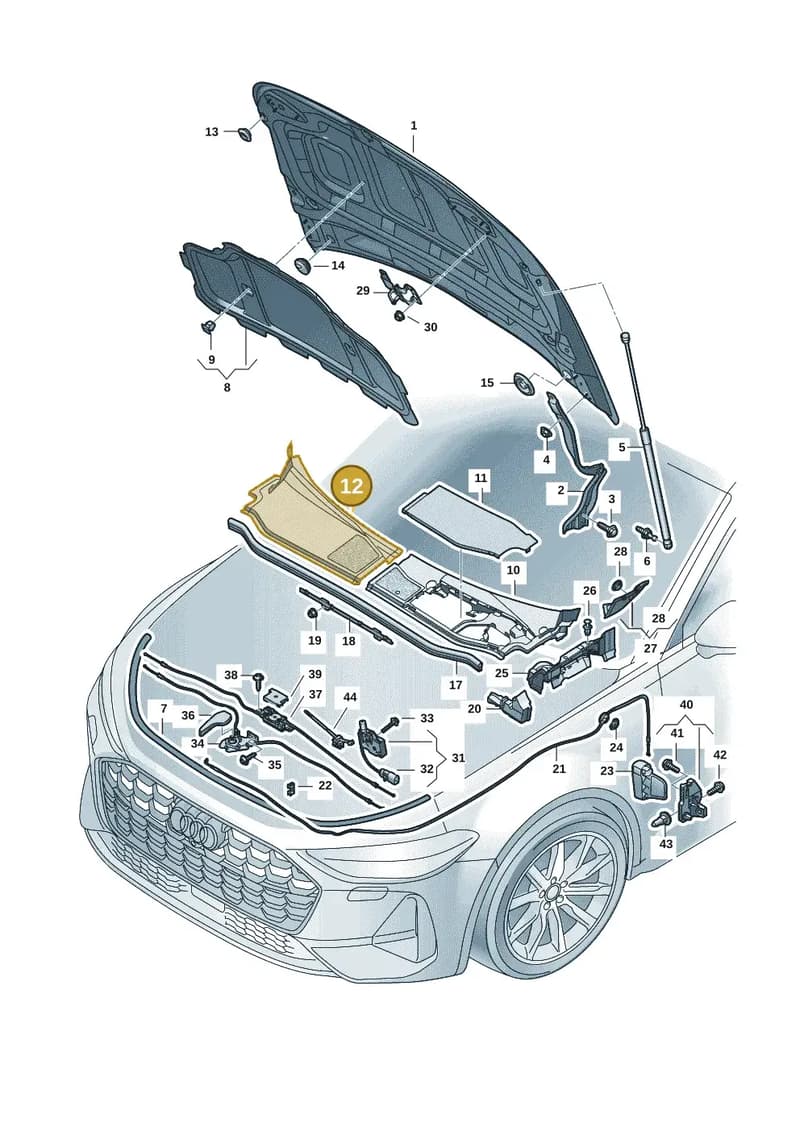 8B18194049B9 — Audi A5 Limousine (2024-2025) diagram 8wk823000, position 12