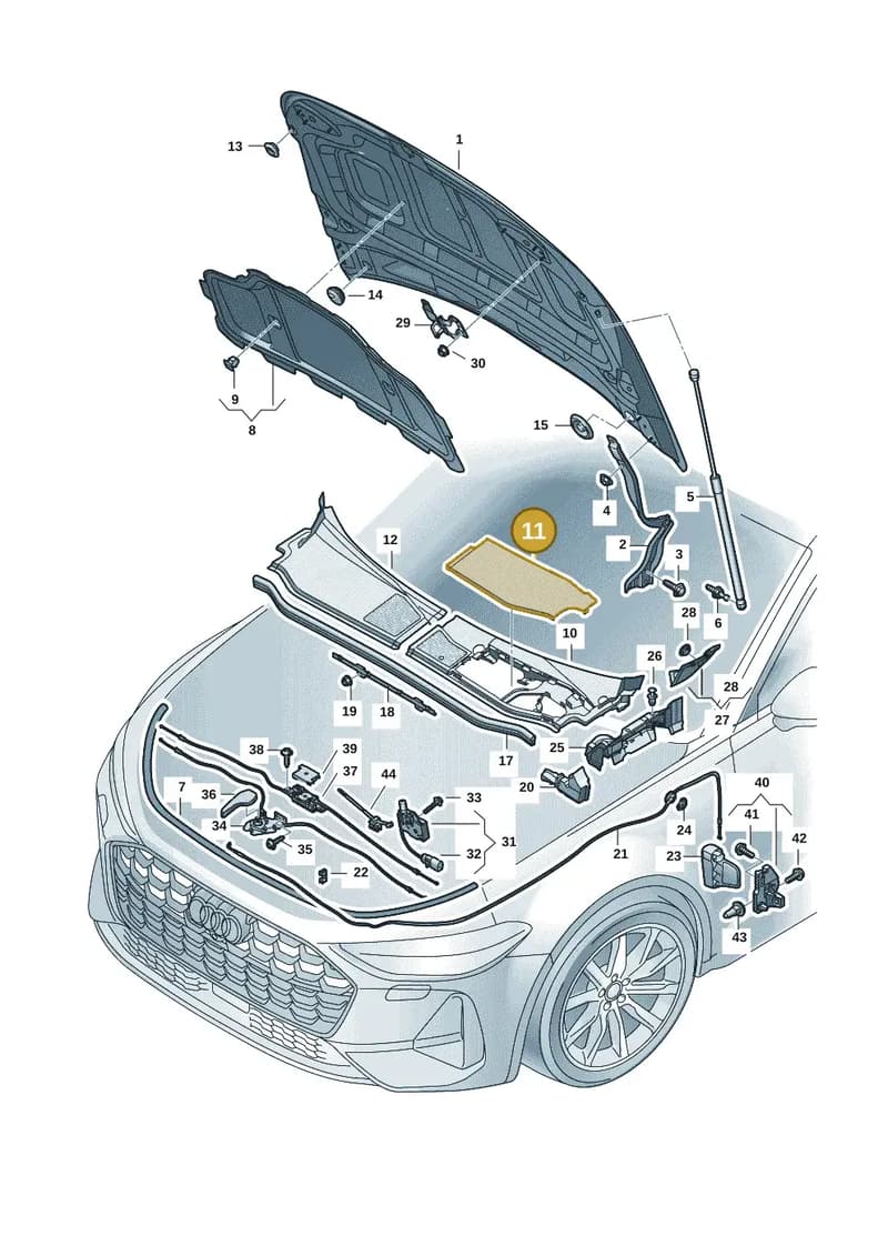 8B18194479B9 — Audi A5 Limousine (2024-2025) diagram 8wk823000, position 11