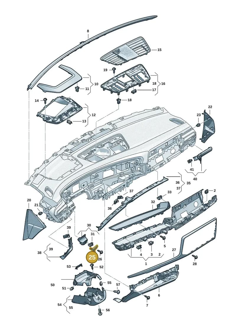 8B1853189V58 — Audi A5 Limousine (2024-2025) diagram 8wk857150, position 25