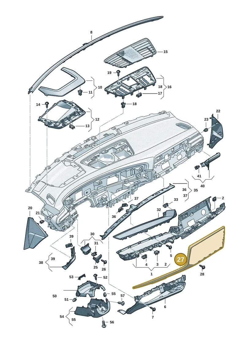 8B1853190AV58 — Audi A5 Limousine (2024-2025) diagram 8wk857150, position 27
