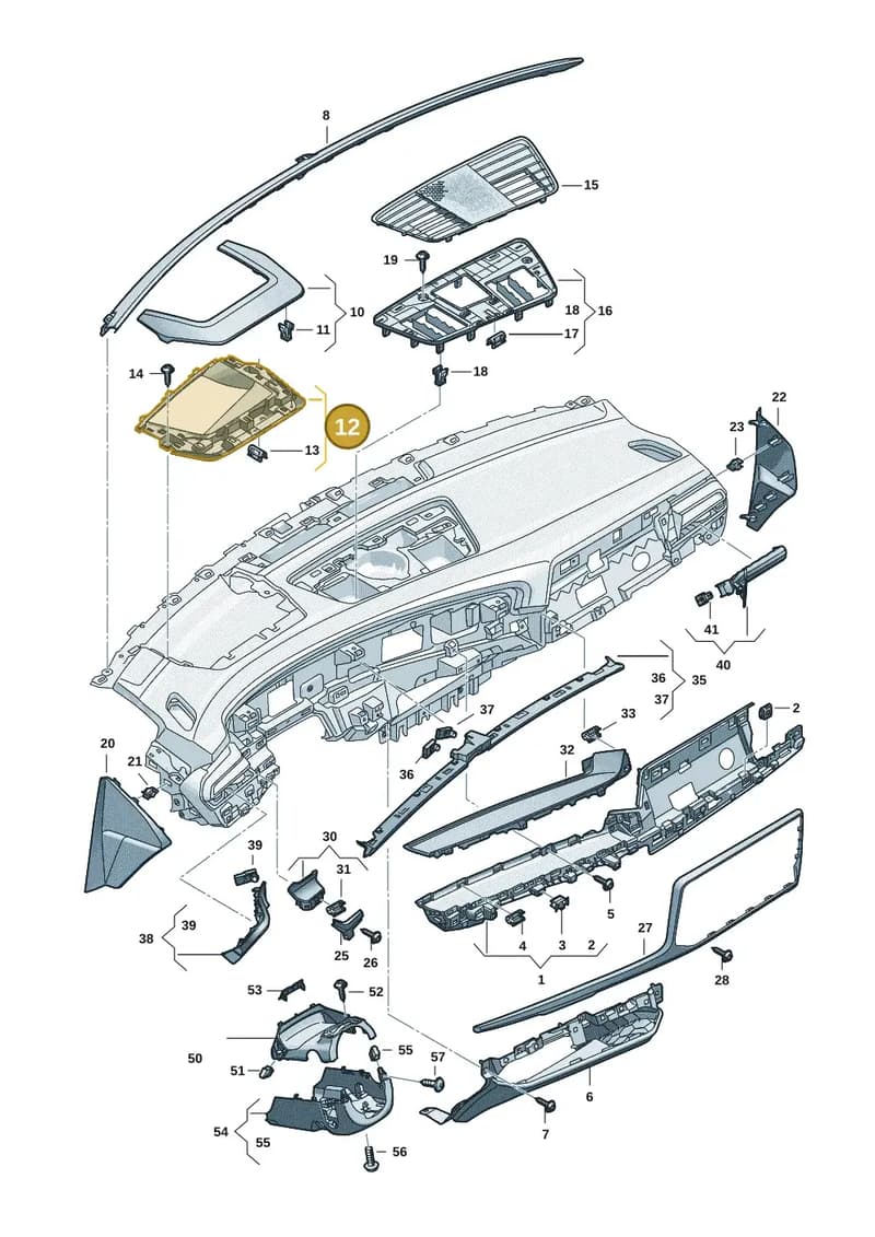 8B18572346PS — Audi A5 Limousine (2024-2025) diagram 8wk857150, position 12