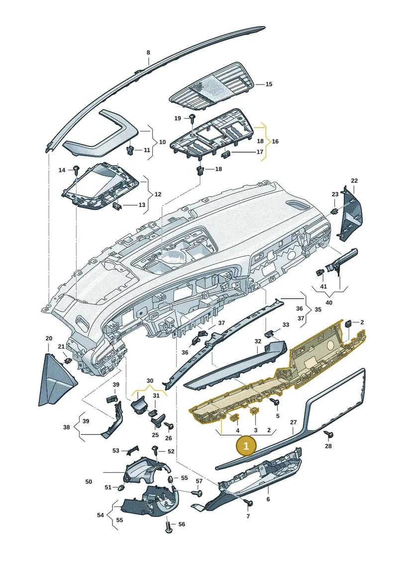 8B1857736 — Audi A5 Limousine (2024-2025) diagram 8wk857150, position 1