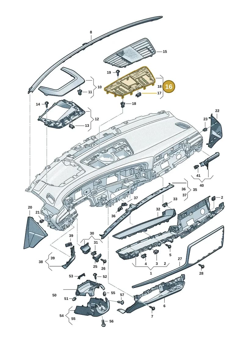 8B1858987A — Audi A5 Limousine (2024-2025) diagram 8wk857150, position 16