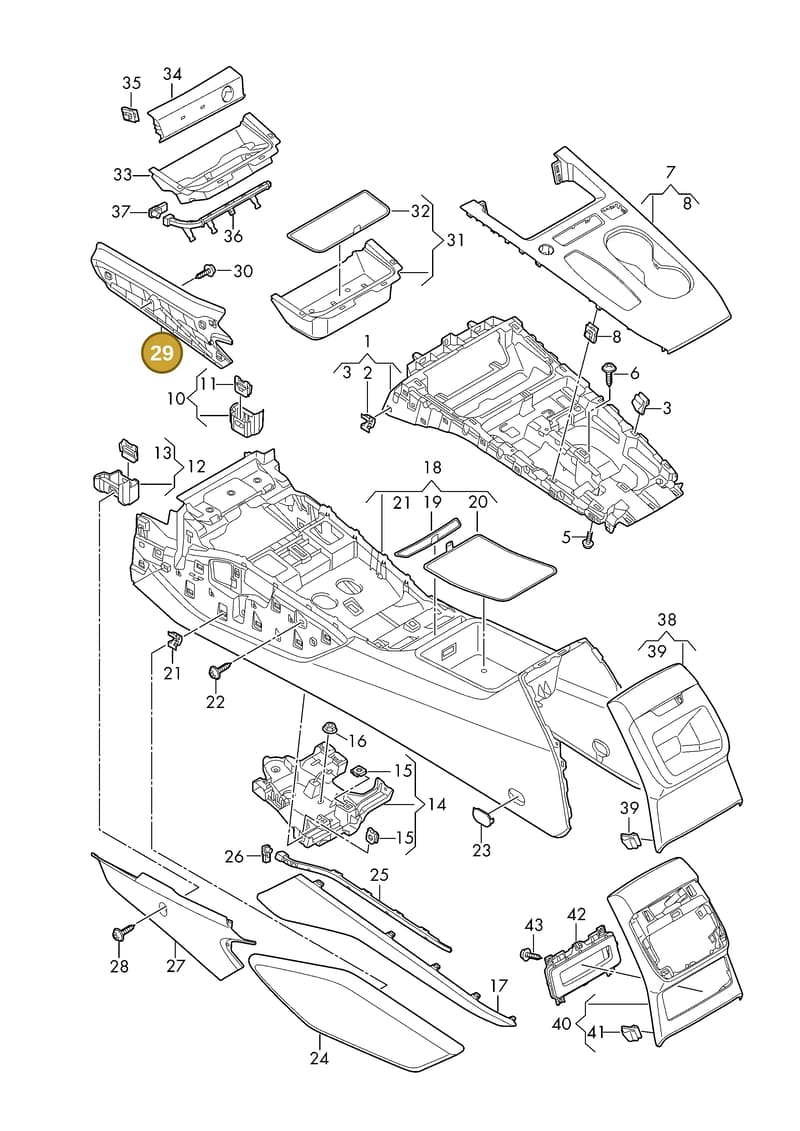 8B18633124PK — Audi A5 Limousine (2024-2025) diagram 8wk863500, position 29
