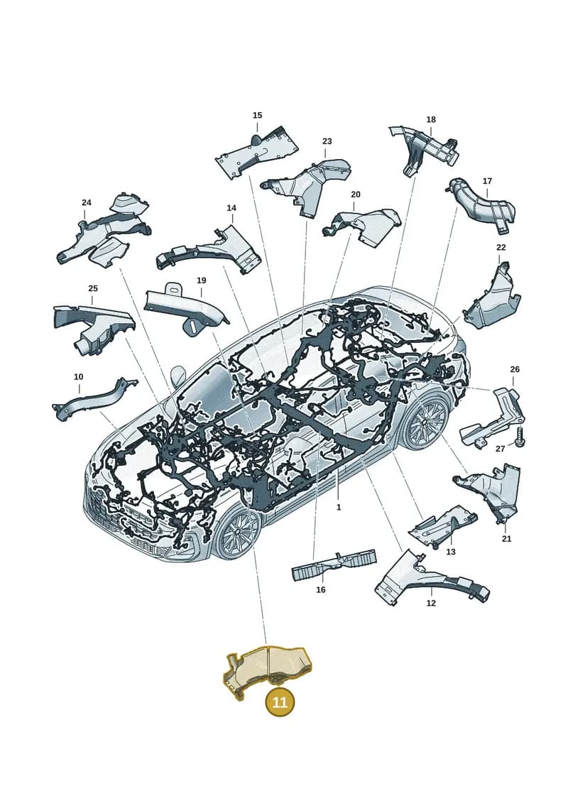 8B1971824 — Audi A5 Limousine (2024-2025) diagram 8wh971800, position 11